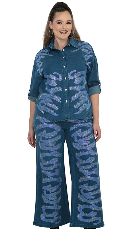 Luxe Moda LM521 Top And Pant Set Luxe Moda LM521 Top And Pant Set