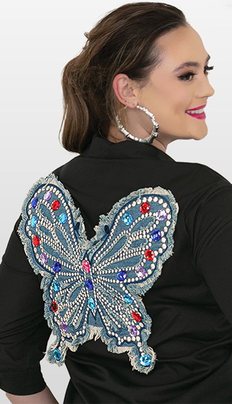 Luxe Moda LM524-BLK Top Luxe Moda LM524-BLK Top