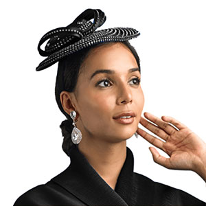 Lily And Taylor Hat H981-BLK-IH Church Hat