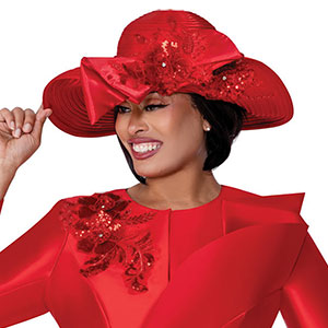 GMI 400572-RED-H-QS Church Hat