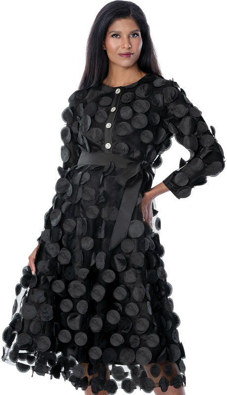 Nubiano 100361-BLK Church Dress
