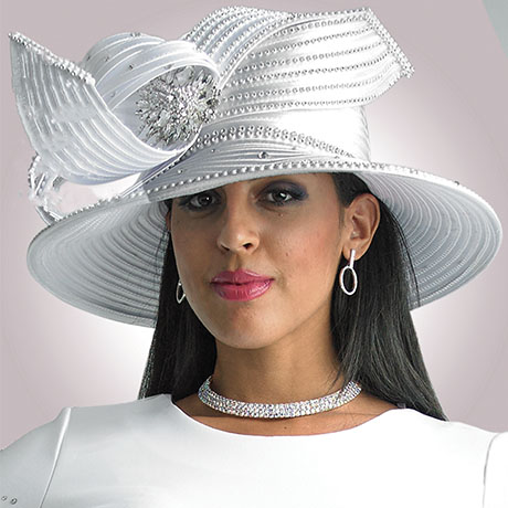 Lily And Taylor Hat H939-WHT-QS