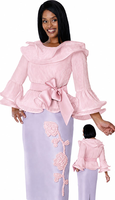 Stellar Looks SL600893-PWL-QS Womens Church Suit