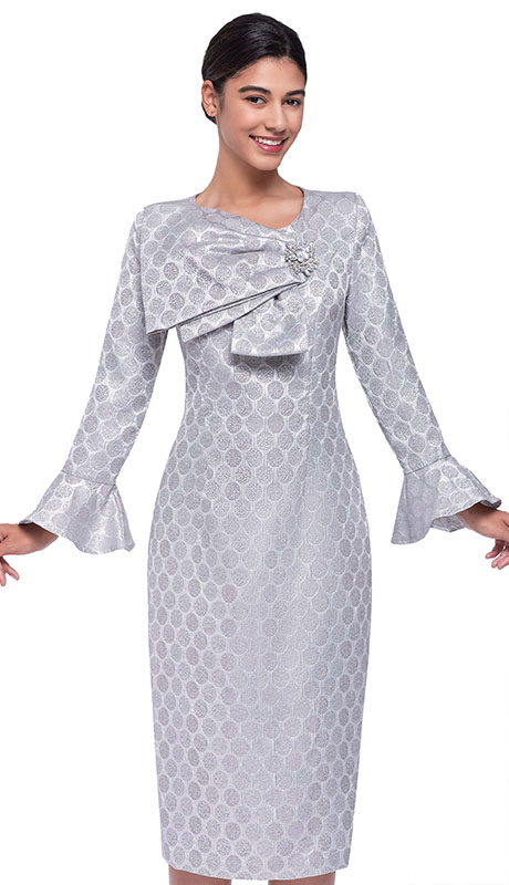 Serafina 6983-SLV Church Dress