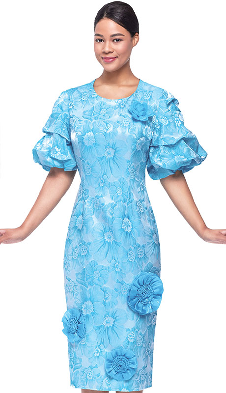 Serafina 6974-BLU Church Dress