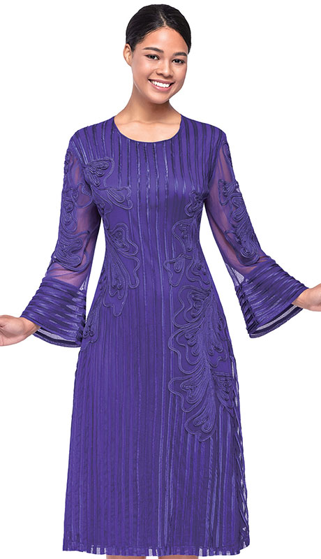 Serafina 6980-PUR Church Dress