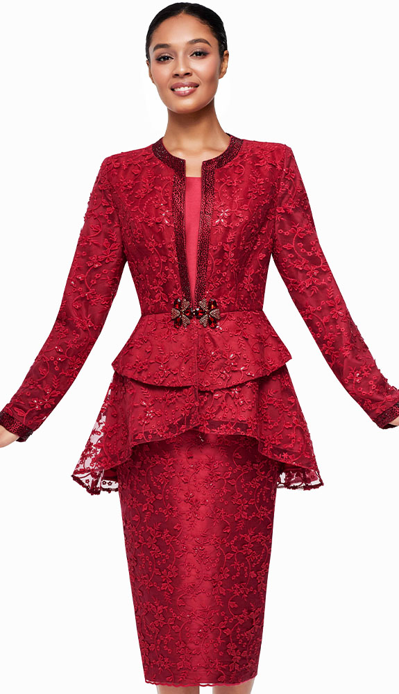 Serafina 4396-RED Church Suit