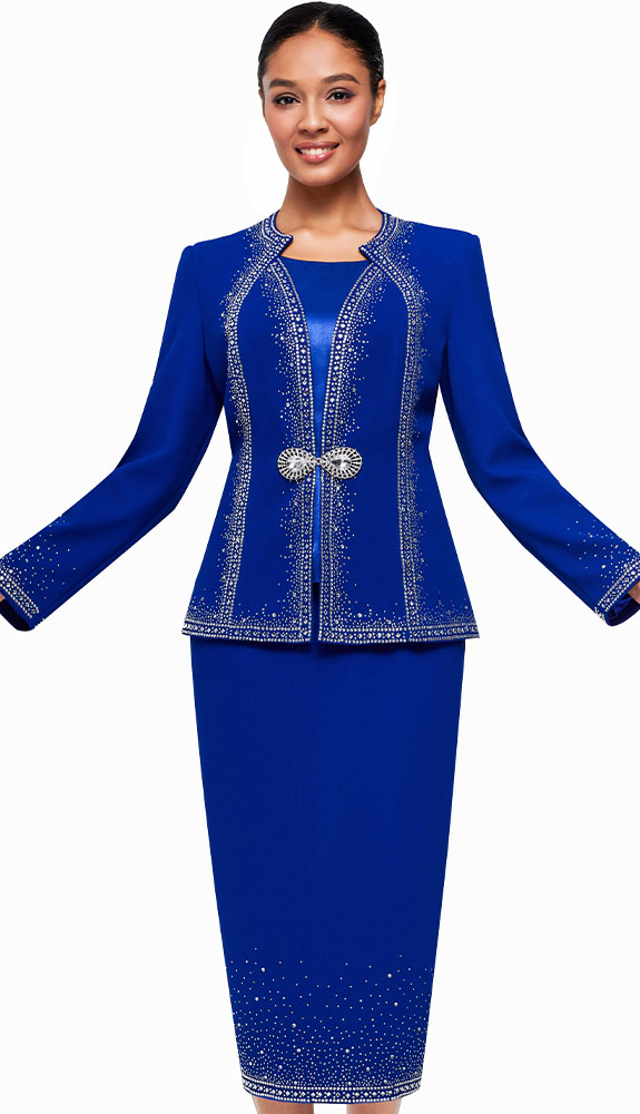 Serafina 4406-RYL Church Suit