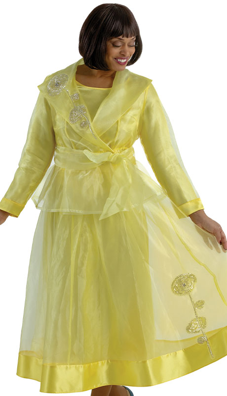 Sharz B London SBL8003-YLW Church Dress