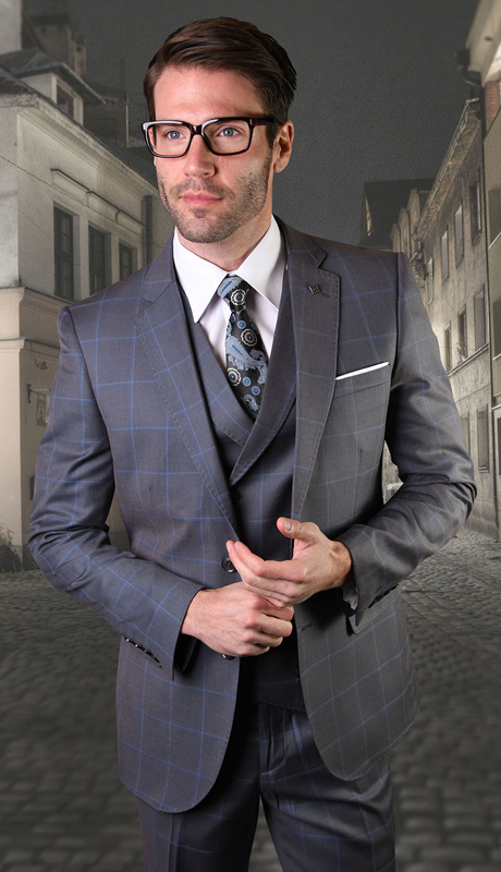 Statement TUX-SH-BURGUNDY-3PC Mens Suit main image 0