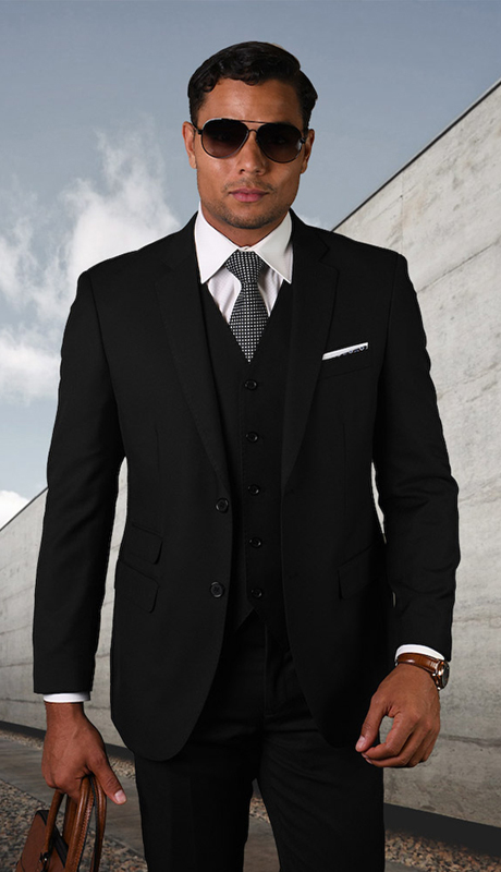Mens Church Suit STZV-101-BK Mens Church Suit STZV-101-BK