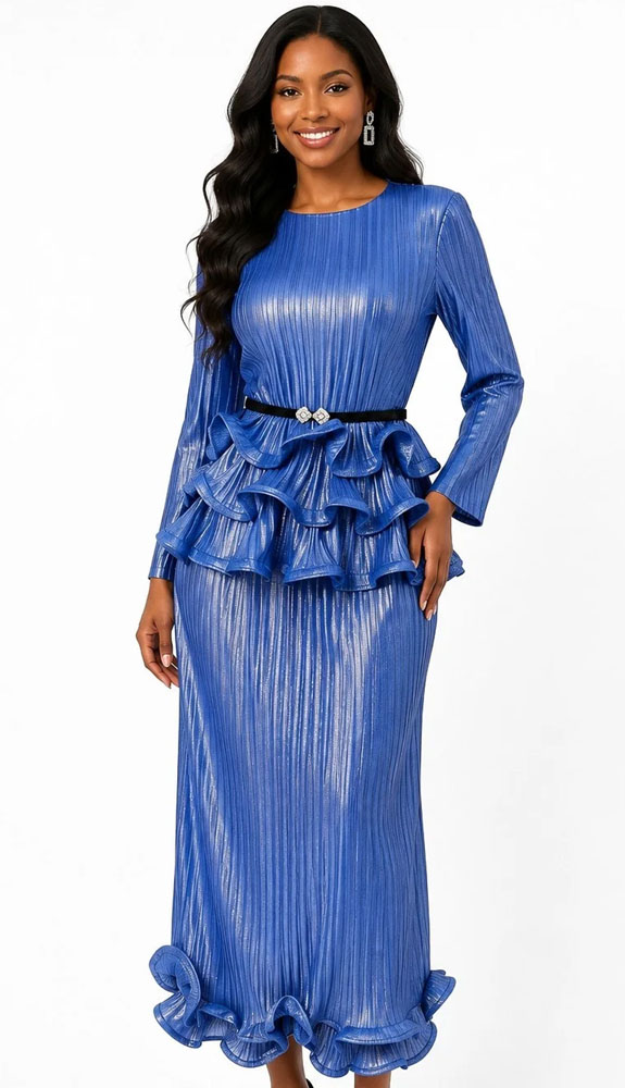 For Her 83456-BLU Ladies Church Suit For Her 83456-BLU Ladies Church Suit