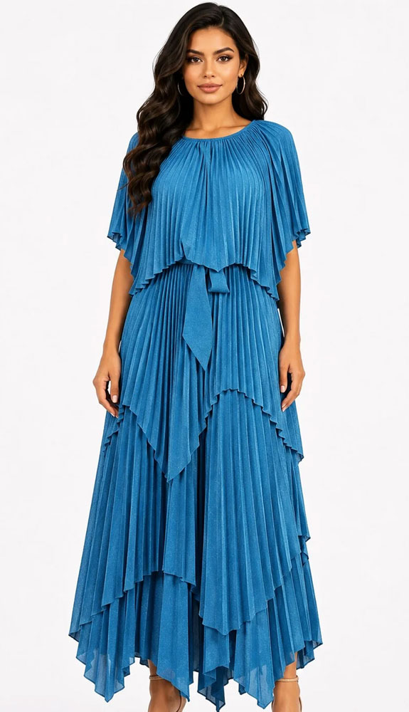 For Her 83453-BLU Ladies Church Dresses For Her 83453-BLU Ladies Church Dresses