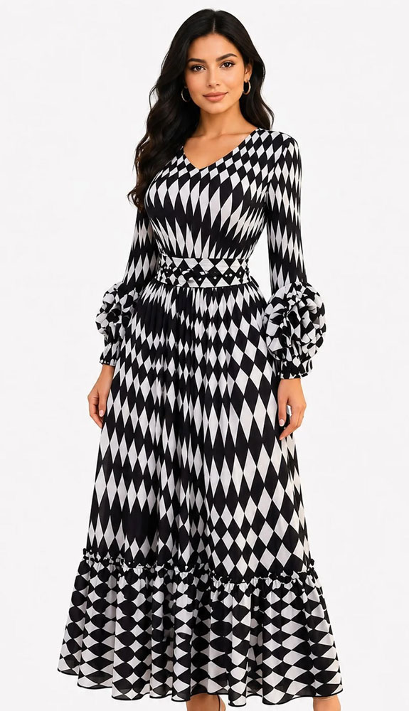 For Her 83452-BWW Ladies Church Dress