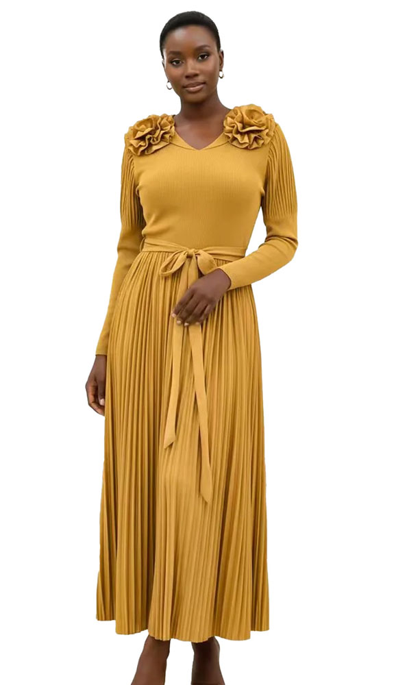 For Her 83003-YLW Ladies Church Dress For Her 83003-YLW Ladies Church Dress