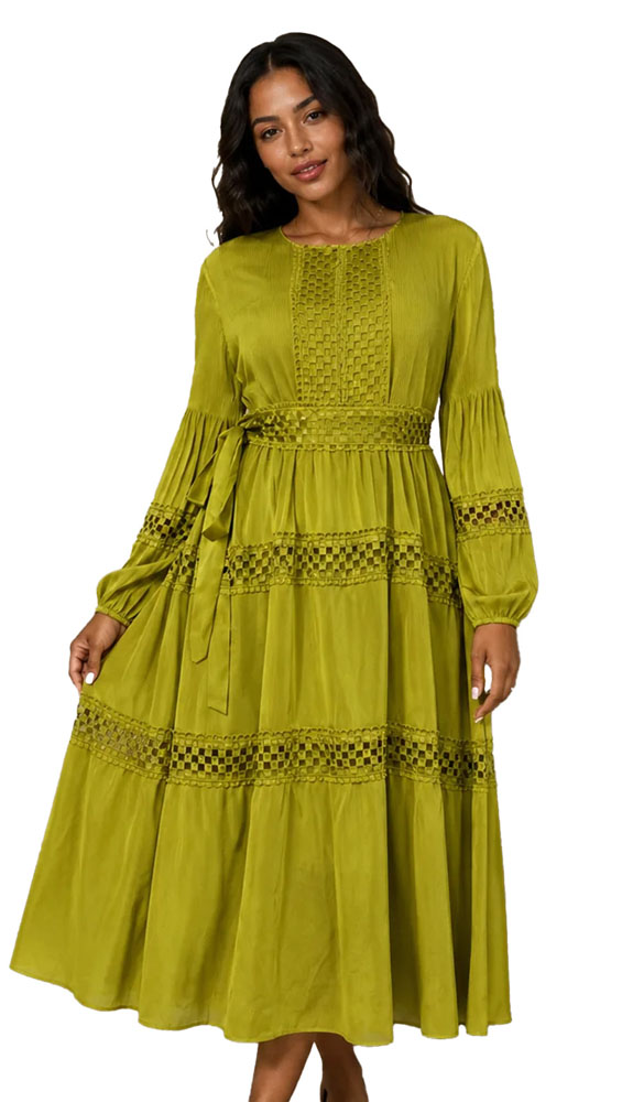 For Her 83023-GRN Ladies Church Dress
