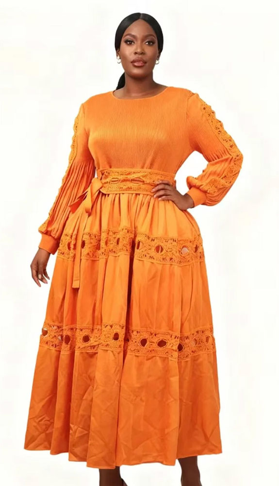For Her 83017-ORG Ladies Church Dress