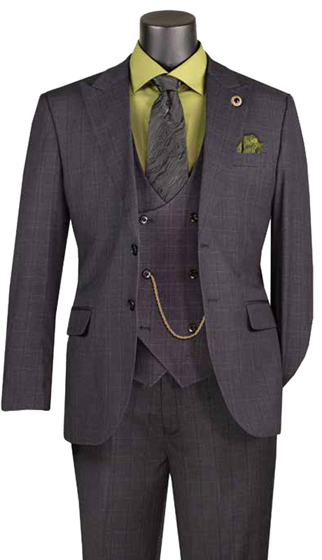 Vinci Mens Suit V2RW-16-BLK