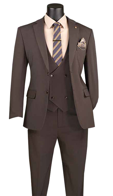 Vinci Mens Suit MV2K-3-BRN