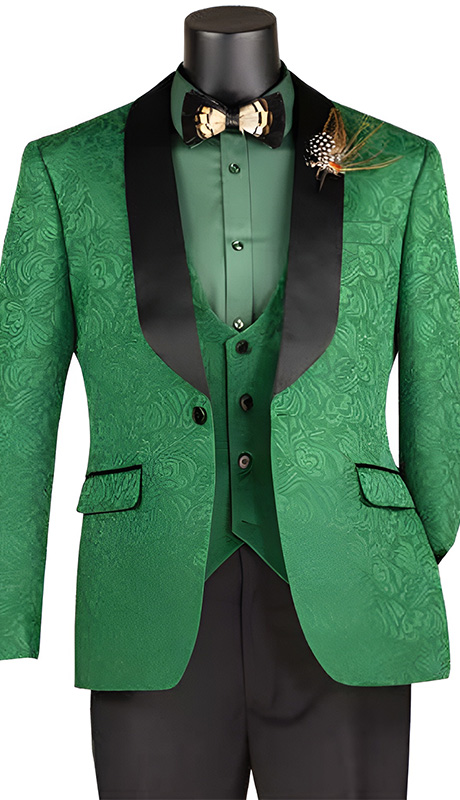 Vinci Mens Tuxedo TVSJ-1-GRN