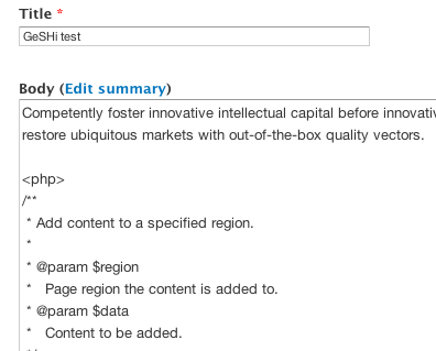 Highlight Code With GeSHi Filter - WebWash