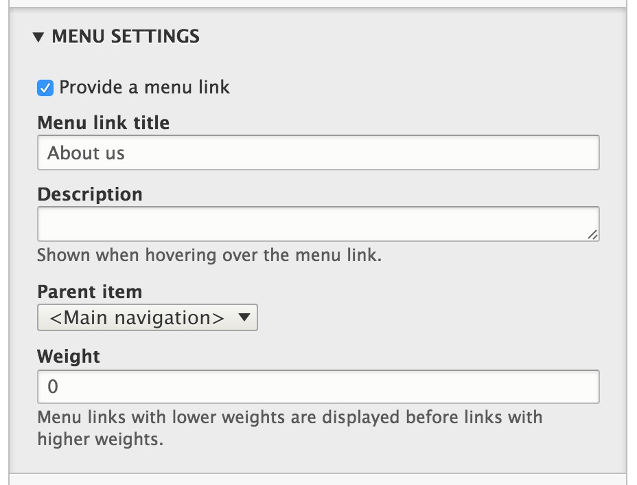 Build a Blog in Drupal 8 Create and Manage Menus Wash