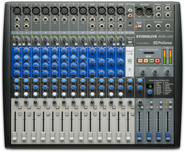 PreSonus Ships Musician's Recording Mixers