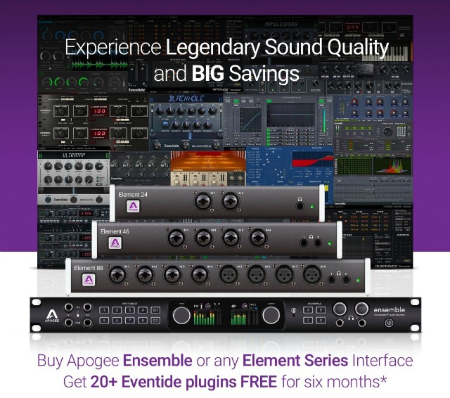Apogee Announces Eventide Plugin Promotion