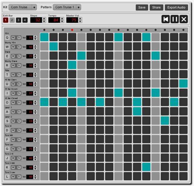 BrowserBased Drum Machine & Sequencer