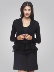 Superfine Cashmere Ruffle Shrug