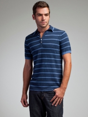Mens Cotton Striped Polo Mens Cotton Striped Polo