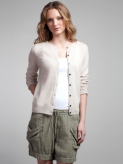 Cashmere Crew Cardigan