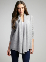 Cashmere Drape Front Cardigan