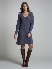 Cable Scoop Neck Dress