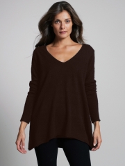 Cashmere Hi-lo V Neck