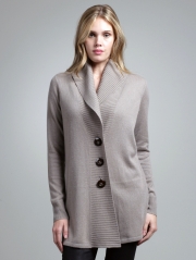 Silk Cashmere Shawl Collar Cardigan