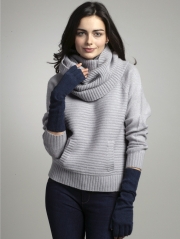 Ribbed Cashmere Fingerless Glove