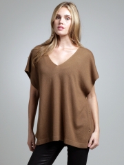 Silk Cashmere Side Button Poncho