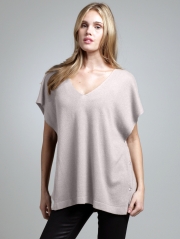 Silk Cashmere Side Button Poncho