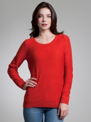 Silk Cashmere Reverse Jersey Open Crewneck