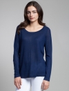 Cashmere Peplum Striped Bateau Neck