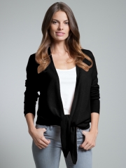 Cashmere Tie Front Cardigan