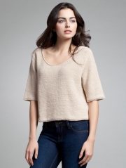 Linen Cotton Open Crewneck Linen Cotton Open Crewneck