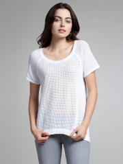 Mesh Stitch Scoop Neck
