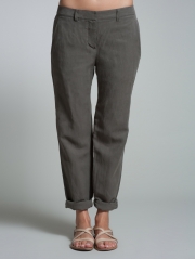 Straight Leg Rolled Hem Pant