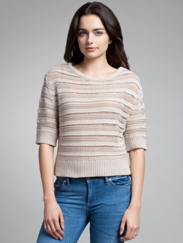 Cotton Open Crewneck