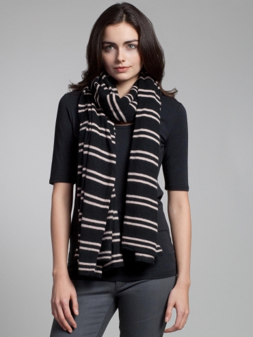 Cashmere Striped Travel Wrap