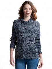 Cotton Scrunchneck Pullover