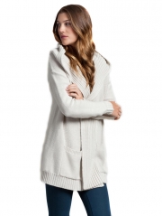 Cotton Hooded Cardigan
