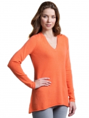 Cashmere Hi Lo V Neck